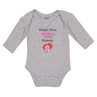 Long Sleeve Bodysuit Baby Happy First Mother's Day Mammy Boy & Girl Clothes - Cute Rascals