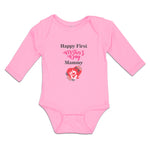 Long Sleeve Bodysuit Baby Happy First Mother's Day Mammy Boy & Girl Clothes - Cute Rascals
