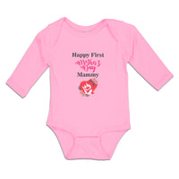 Long Sleeve Bodysuit Baby Happy First Mother's Day Mammy Boy & Girl Clothes - Cute Rascals