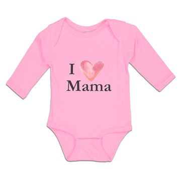 Long Sleeve Bodysuit Baby I Love Mama Boy & Girl Clothes Cotton