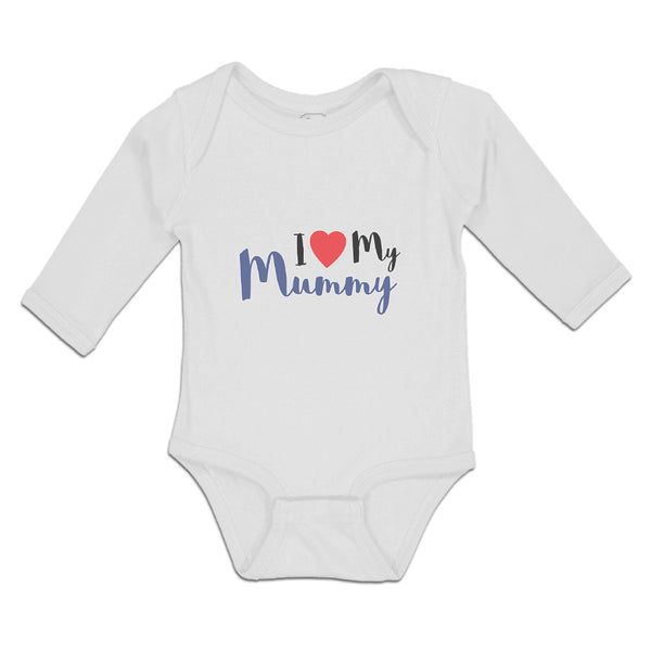 Long Sleeve Bodysuit Baby I Love My Mummy Boy & Girl Clothes Cotton