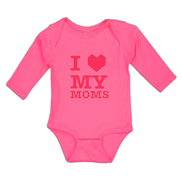 Long Sleeve Bodysuit Baby I Love My Moms Boy & Girl Clothes Cotton