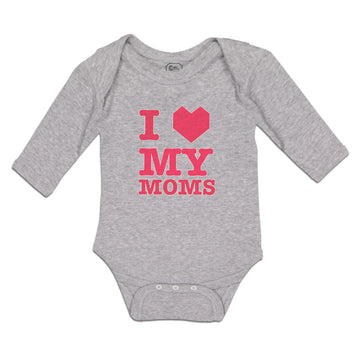 Long Sleeve Bodysuit Baby I Love My Moms Boy & Girl Clothes Cotton