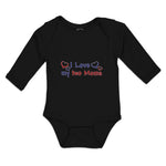 Long Sleeve Bodysuit Baby I Love My 2 Moms Boy & Girl Clothes Cotton
