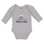 Long Sleeve Bodysuit Baby I Love You Mom & Dad Boy & Girl Clothes Cotton