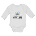 Long Sleeve Bodysuit Baby I Love You Mom & Dad Boy & Girl Clothes Cotton