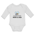 Long Sleeve Bodysuit Baby I Love You Mom & Dad Boy & Girl Clothes Cotton