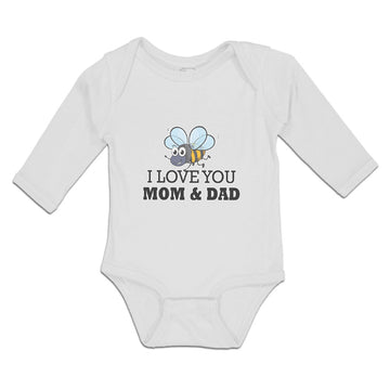 Long Sleeve Bodysuit Baby I Love You Mom & Dad Boy & Girl Clothes Cotton