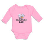 Long Sleeve Bodysuit Baby I Love You Dad! Boy & Girl Clothes Cotton