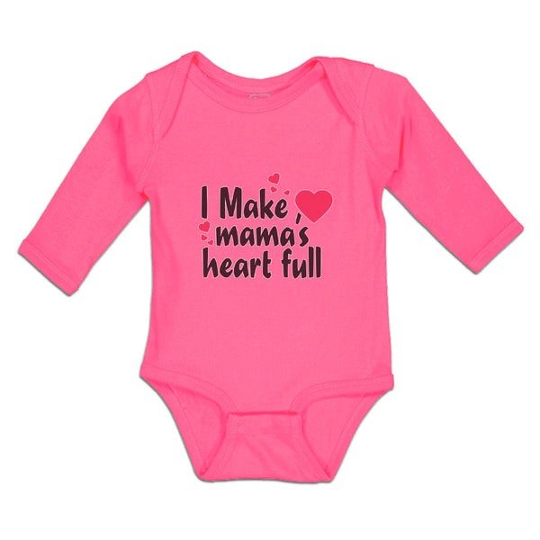 Long Sleeve Bodysuit Baby I Make Mama's Heart Full Boy & Girl Clothes Cotton