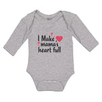 Long Sleeve Bodysuit Baby I Make Mama's Heart Full Boy & Girl Clothes Cotton