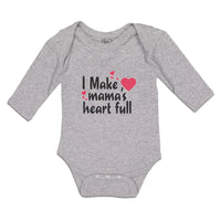 Long Sleeve Bodysuit Baby I Make Mama's Heart Full Boy & Girl Clothes Cotton