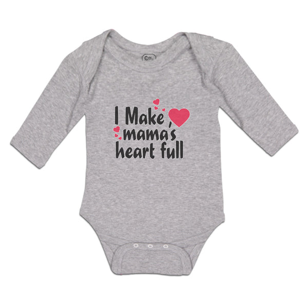 Long Sleeve Bodysuit Baby I Make Mama's Heart Full Boy & Girl Clothes Cotton