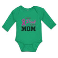 Long Sleeve Bodysuit Baby I Wear Pink for My Mom Boy & Girl Clothes Cotton