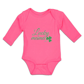Long Sleeve Bodysuit Baby Lucky Mama Boy & Girl Clothes Cotton