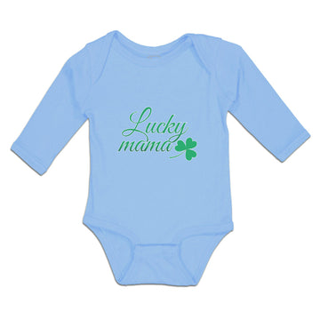 Long Sleeve Bodysuit Baby Lucky Mama Boy & Girl Clothes Cotton