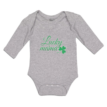 Long Sleeve Bodysuit Baby Lucky Mama Boy & Girl Clothes Cotton