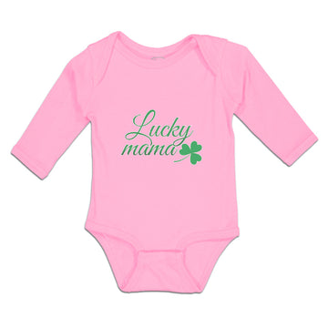 Long Sleeve Bodysuit Baby Lucky Mama Boy & Girl Clothes Cotton
