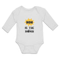Long Sleeve Bodysuit Baby Mom Is The Bomb Boy & Girl Clothes Cotton