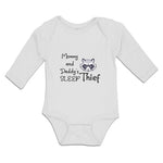 Long Sleeve Bodysuit Baby Mommy and Daddy's Sleep Thief Boy & Girl Clothes