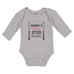 Long Sleeve Bodysuit Baby Mommy's Little Stud Muffin Boy & Girl Clothes Cotton