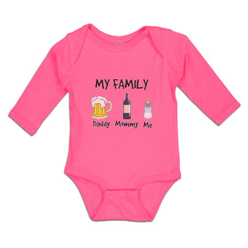 Long Sleeve Bodysuit Baby My Family Daddy Mommy Me Boy & Girl Clothes Cotton