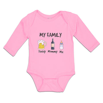 Long Sleeve Bodysuit Baby My Family Daddy Mommy Me Boy & Girl Clothes Cotton
