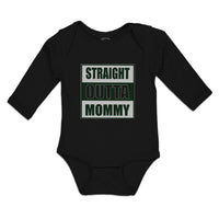 Long Sleeve Bodysuit Baby Straight Outta Mommy Boy & Girl Clothes Cotton