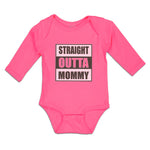 Long Sleeve Bodysuit Baby Straight Outta Mommy Boy & Girl Clothes Cotton