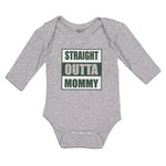 Long Sleeve Bodysuit Baby Straight Outta Mommy Boy & Girl Clothes Cotton