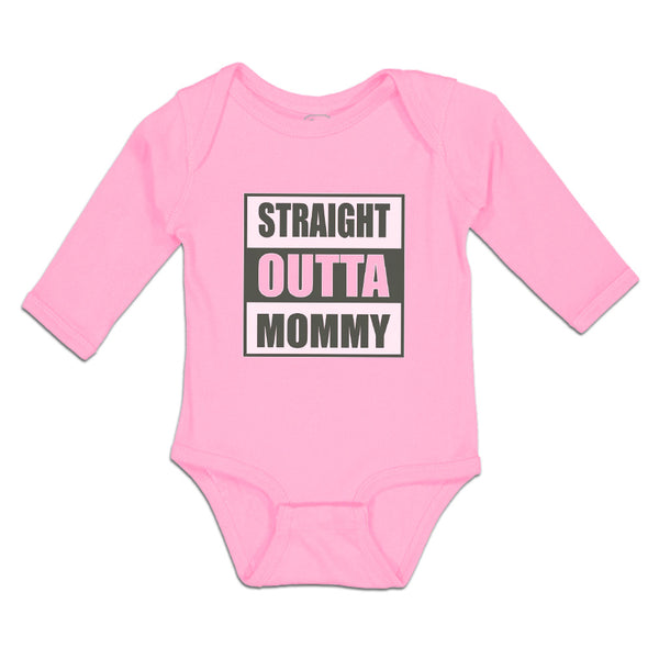 Long Sleeve Bodysuit Baby Straight Outta Mommy Boy & Girl Clothes Cotton