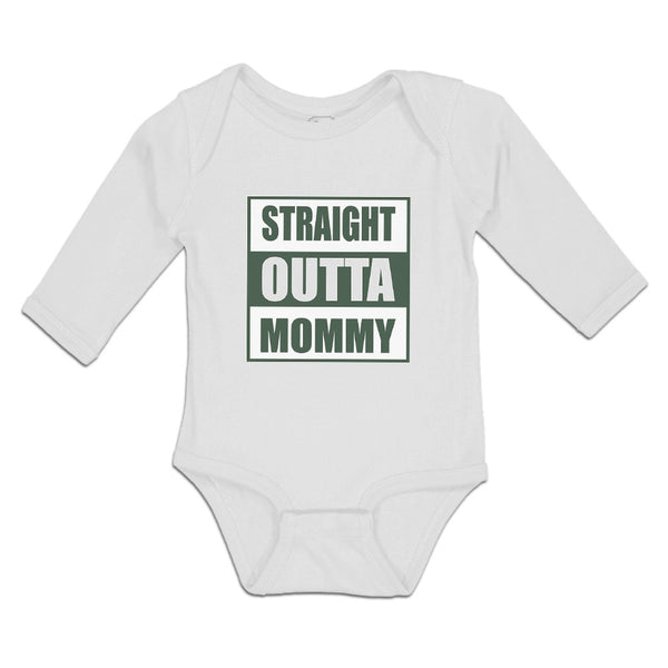 Long Sleeve Bodysuit Baby Straight Outta Mommy Boy & Girl Clothes Cotton