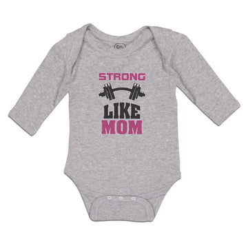 Long Sleeve Bodysuit Baby Strong like Mom Boy & Girl Clothes Cotton
