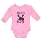 Long Sleeve Bodysuit Baby Strong like Mom Boy & Girl Clothes Cotton