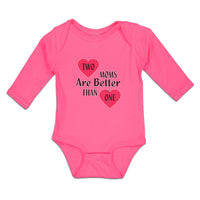 Long Sleeve Bodysuit Baby 2 Moms Are Better than 1 Boy & Girl Clothes Cotton - Cute Rascals