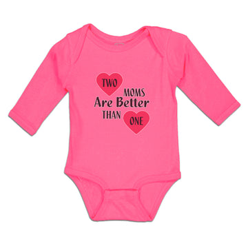Long Sleeve Bodysuit Baby 2 Moms Are Better than 1 Boy & Girl Clothes Cotton