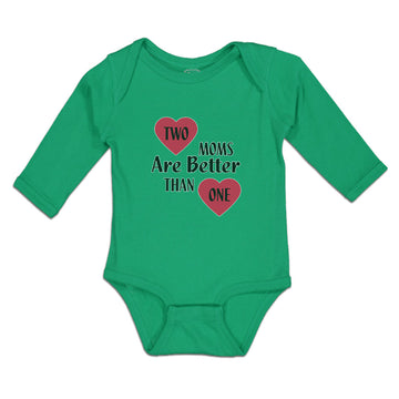 Long Sleeve Bodysuit Baby 2 Moms Are Better than 1 Boy & Girl Clothes Cotton