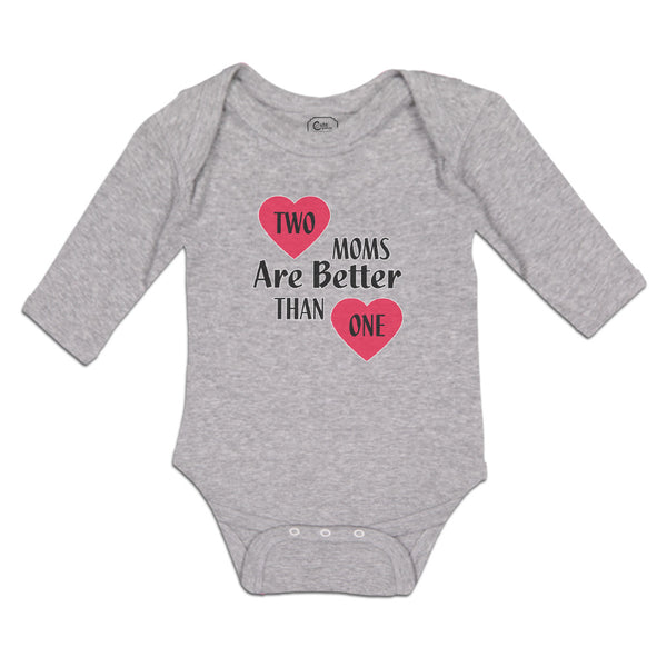 Long Sleeve Bodysuit Baby 2 Moms Are Better than 1 Boy & Girl Clothes Cotton - Cute Rascals