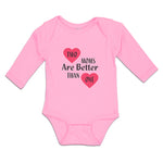 Long Sleeve Bodysuit Baby 2 Moms Are Better than 1 Boy & Girl Clothes Cotton - Cute Rascals