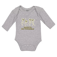 Long Sleeve Bodysuit Baby Dare to Be Yourself Boy & Girl Clothes Cotton - Cute Rascals