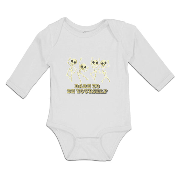 Long Sleeve Bodysuit Baby Dare to Be Yourself Boy & Girl Clothes Cotton - Cute Rascals