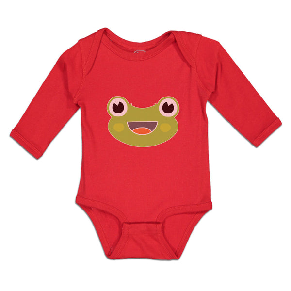 Long Sleeve Bodysuit Baby Mouth Open Frog Boy & Girl Clothes Cotton