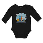 Long Sleeve Bodysuit Baby Luggage Airport Terminal Fly Vacation Cotton