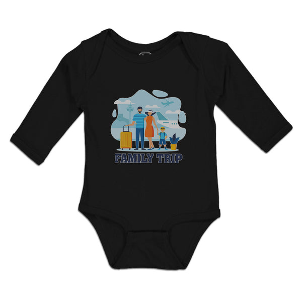 Long Sleeve Bodysuit Baby Luggage Airport Terminal Fly Vacation Cotton