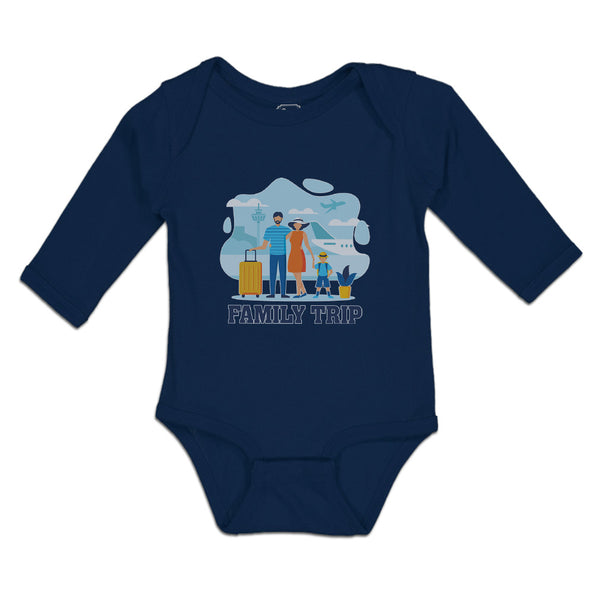 Long Sleeve Bodysuit Baby Luggage Airport Terminal Fly Vacation Cotton