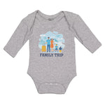 Long Sleeve Bodysuit Baby Luggage Airport Terminal Fly Vacation Cotton