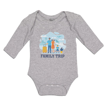Long Sleeve Bodysuit Baby Luggage Airport Terminal Fly Vacation Cotton