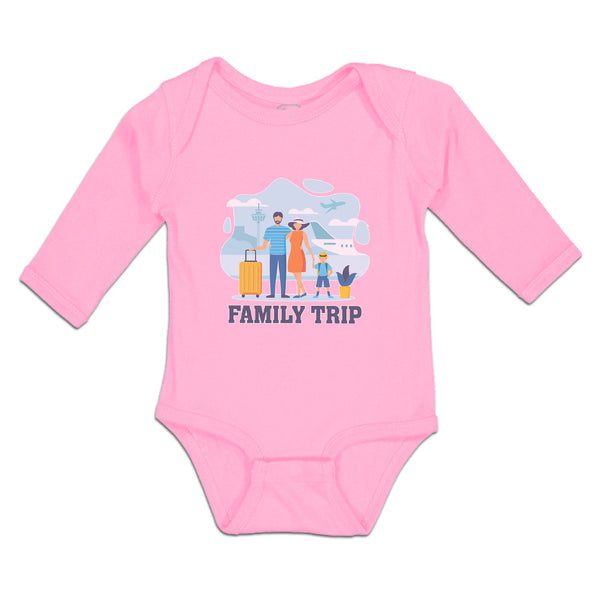 Long Sleeve Bodysuit Baby Luggage Airport Terminal Fly Vacation Cotton