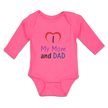 Long Sleeve Bodysuit Baby I Love My Mom and Dad Boy & Girl Clothes Cotton