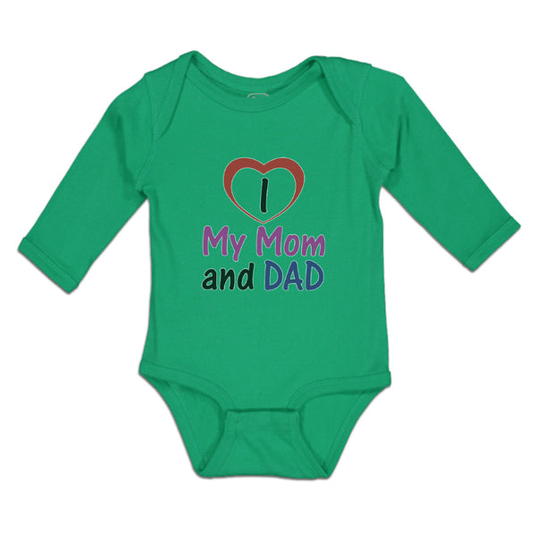 Long Sleeve Bodysuit Baby I Love My Mom and Dad Boy & Girl Clothes Cotton